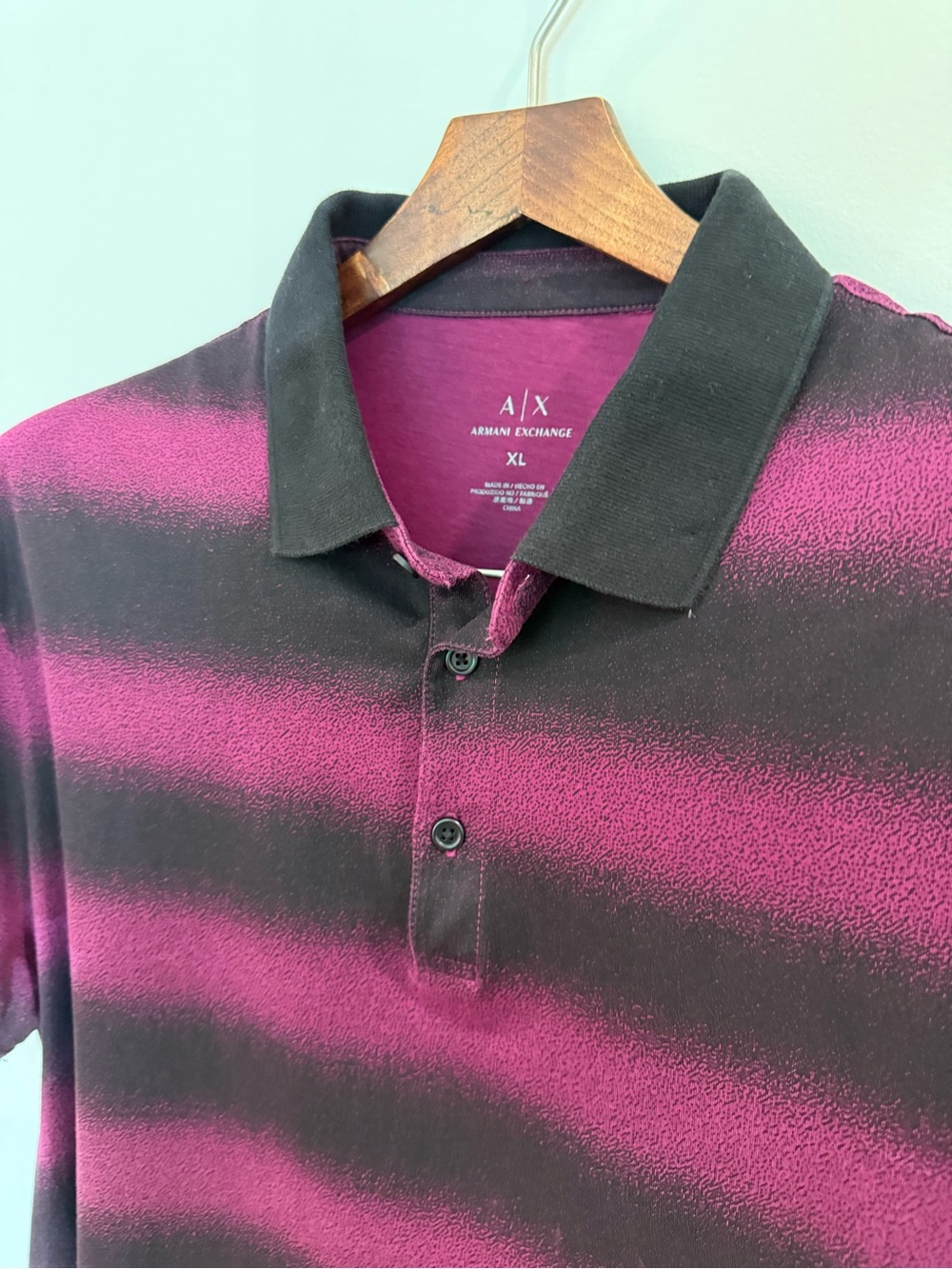 Armani Exchange A|X Men’s Gradient Stripe Polo Shirt | XL